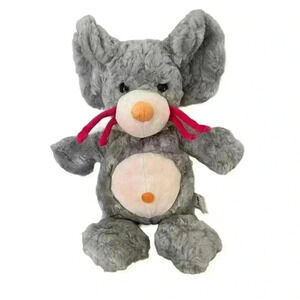 Manhattan Toy Grey Plush Mouse Red Yellow Stuffed Animal Good Condition Stuffie